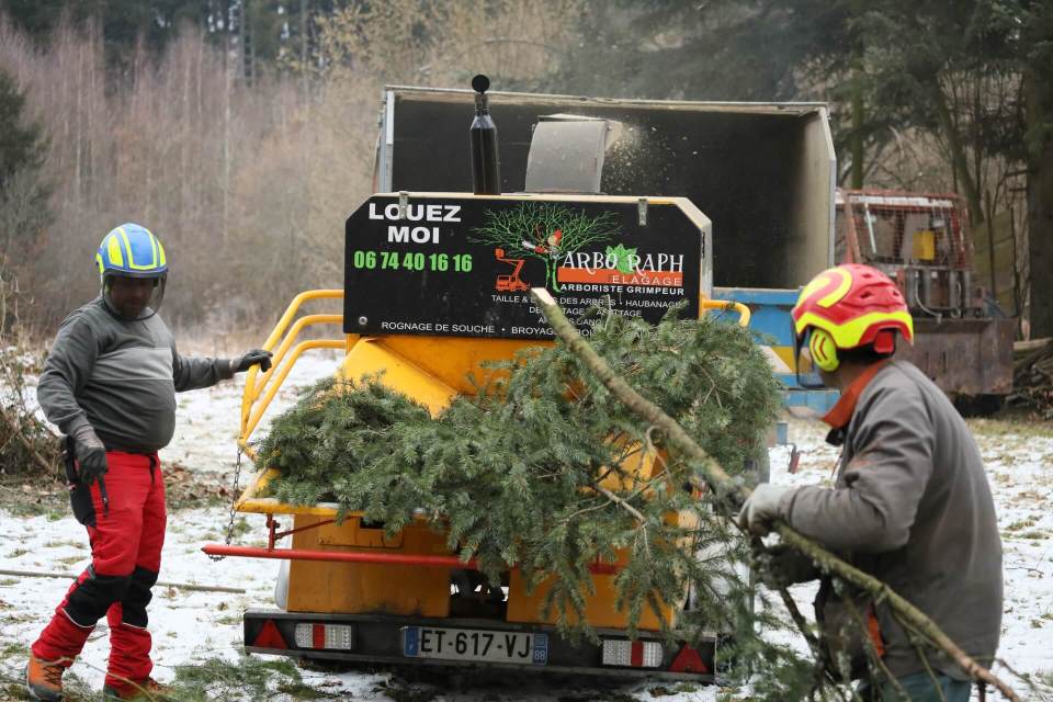 Broyage de végétaux à Saint-Dié